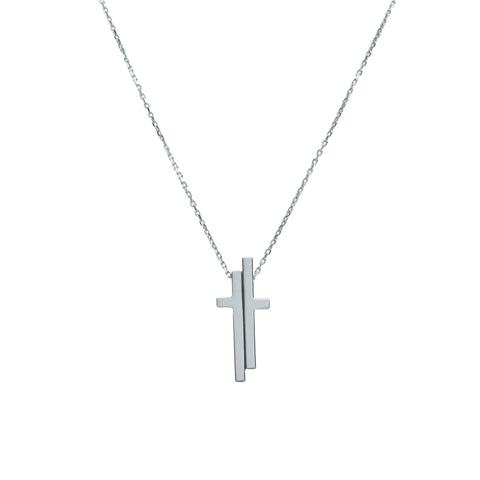 【中古】GUCCI グッチ K18WG セパレートクロスネックレス 9.4g ONE PRICE