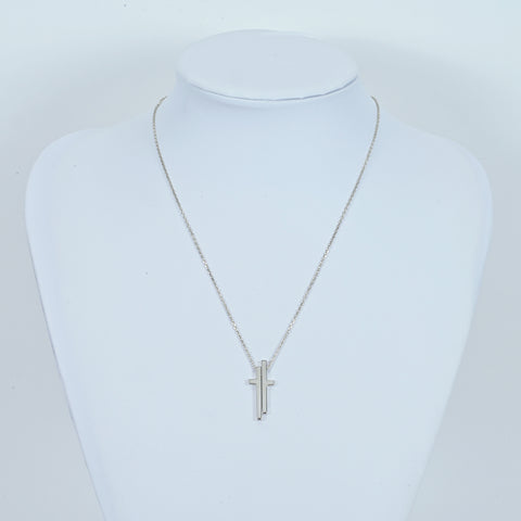 【中古】GUCCI グッチ K18WG セパレートクロスネックレス 9.4g ONE PRICE