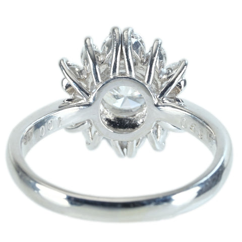 【中古】PT900 DIAMOND RING ダイヤモンドリング 1.007ct Fカラー I1クラス Goodカット D0.59ct 6.0g #10