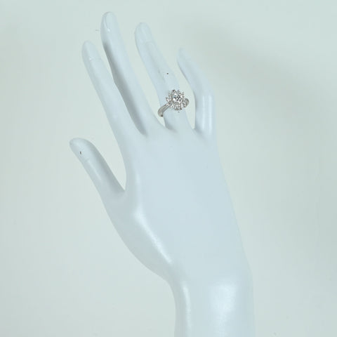 【中古】PT900 DIAMOND RING ダイヤモンドリング 1.007ct Fカラー I1クラス Goodカット D0.59ct 6.0g #10