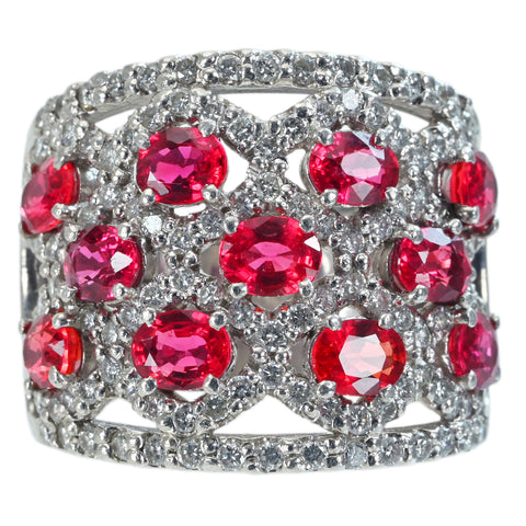 【中古】PT900 GARNET ガーネットリング RING G3.66ct D1.51ct 19.7g #16