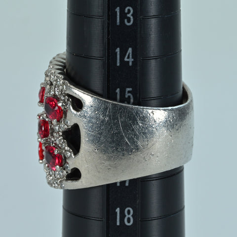 【中古】PT900 GARNET ガーネットリング RING G3.66ct D1.51ct 19.7g #16