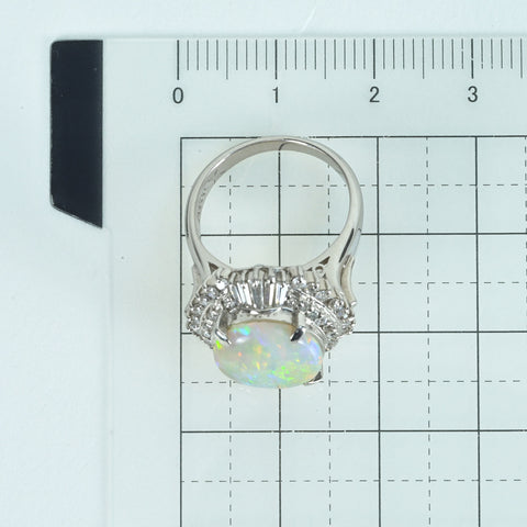 【中古】PT900 OPALオパールリング OP2.89ct D0.63ct 9.8g #8