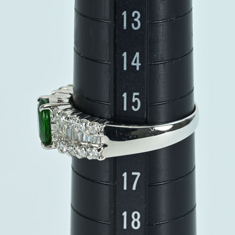 【中古】PT900 GARNETグロシュラ―ライトガーネットリング G1.01ct D1.00ct 7.8g #16