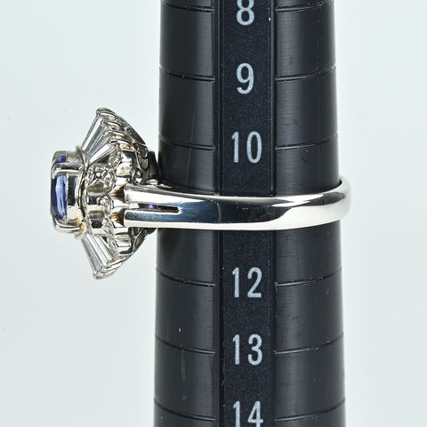 【中古】PT900 SAPPHIREサファイアリング S1.90ct D0.57ct 日宝協ｿ 7.9g #11