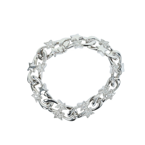 【中古】CHANEL シャネル K18WG ダイヤモンドブレスレット43.8g 15.5cm ONE PRICE