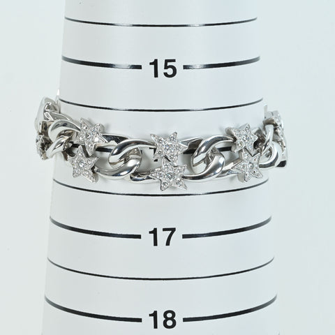 【中古】CHANEL シャネル K18WG ダイヤモンドブレスレット43.8g 15.5cm ONE PRICE