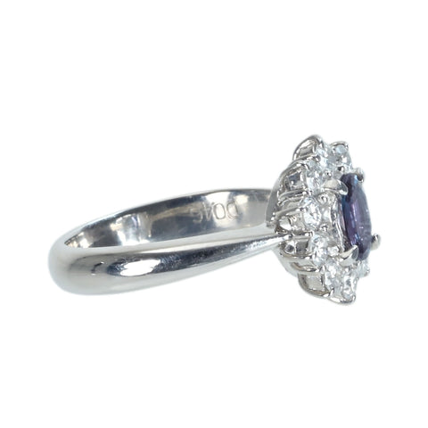 [Used] PT900 ALEXANDRITE Ring, A 0.31ct, D 0.46ct, 5.2g, #8 