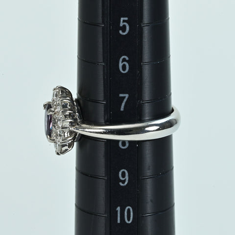 [Used] PT900 ALEXANDRITE Ring, A 0.31ct, D 0.46ct, 5.2g, #8 