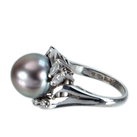 【中古】MIKIMOTO PT900 tahiti Pearl Ring タヒチパールリング P10.5mm 8.0g #6 ONE PRICE