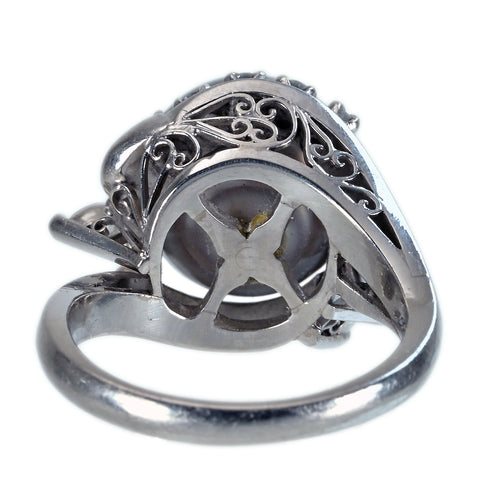 【中古】MIKIMOTO PT900 tahiti Pearl Ring タヒチパールリング P10.5mm 8.0g #6 ONE PRICE