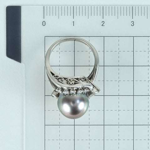 【中古】MIKIMOTO PT900 tahiti Pearl Ring タヒチパールリング P10.5mm 8.0g #6 ONE PRICE