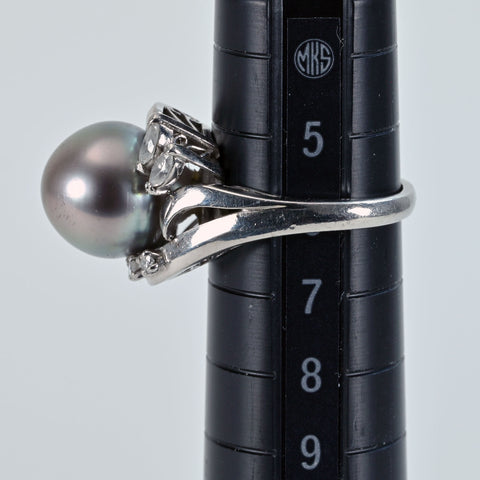 【中古】MIKIMOTO PT900 tahiti Pearl Ring タヒチパールリング P10.5mm 8.0g #6 ONE PRICE