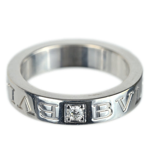 【中古】BVLGARI ブルガリ K18WG ビーゼロワンエッセンシャルバンドリング ワンダイヤ 5.9g #6.5 ONE PRICE