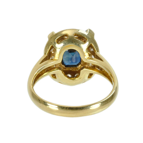 【中古】ジュエリーマキ K18YG SAPPHIRE RING S1.34ct D0.32ct 5.7g #11 ONE PRICE