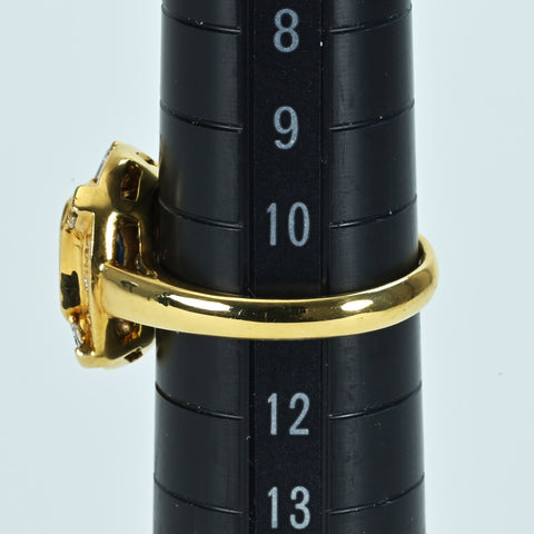 【中古】ジュエリーマキ K18YG SAPPHIRE RING S1.34ct D0.32ct 5.7g #11 ONE PRICE