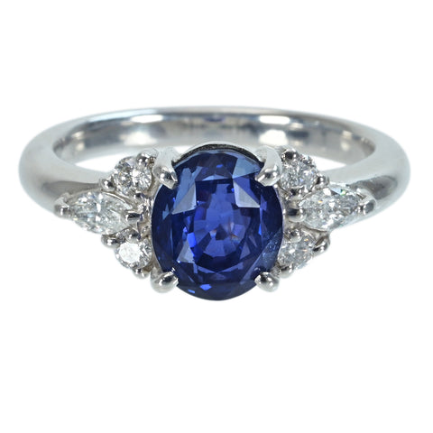 【中古】PT900 SAPPHIRE RING サファイアリング S3.13ct D0.27ct 6.6g #11