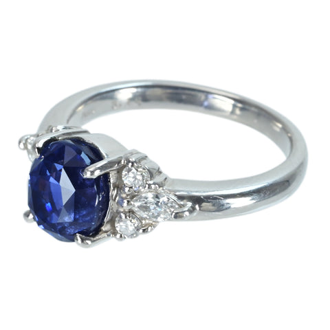 【中古】PT900 SAPPHIRE RING サファイアリング S3.13ct D0.27ct 6.6g #11