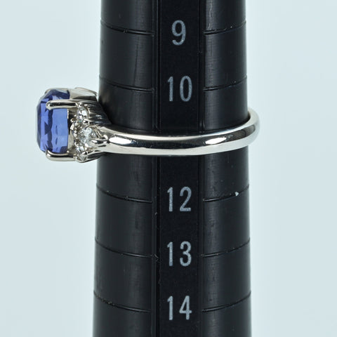 【中古】PT900 SAPPHIRE RING サファイアリング S3.13ct D0.27ct 6.6g #11