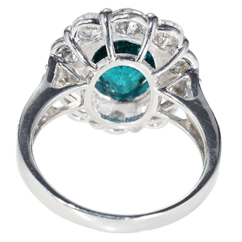 【中古】PT950 PARAIBA TOURMALINE RING ブラジル産パライバトルマリンリング PT2.85ct D2.33ct GRS/GIA鑑別書 7.2g #12