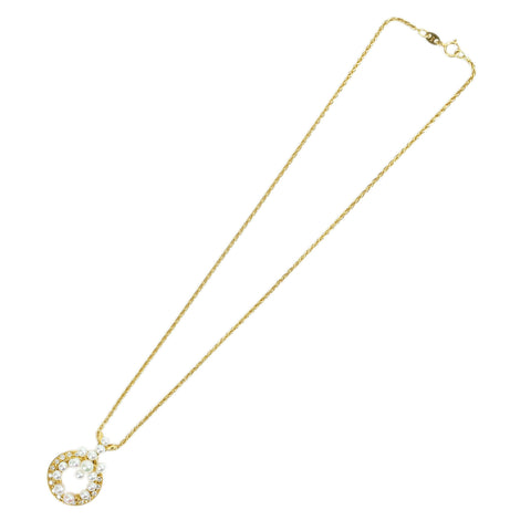 【Used】WALTHAM K18YG Akoya Pearl & Diamond Pendant Necklace 12g ONE PRICE