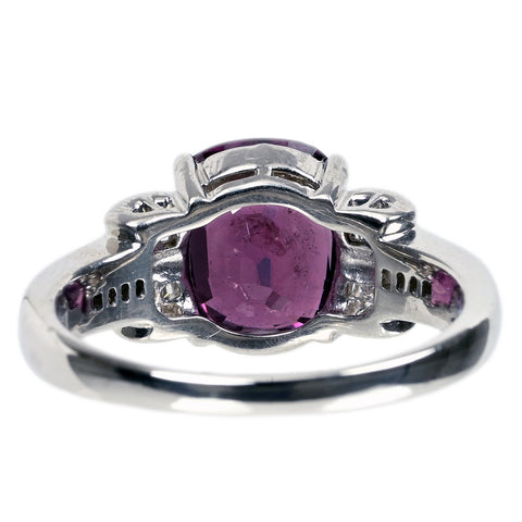 【中古】PT900 SPINELスピネルリング S4.46ct D0.31ct 8.9g #17.5