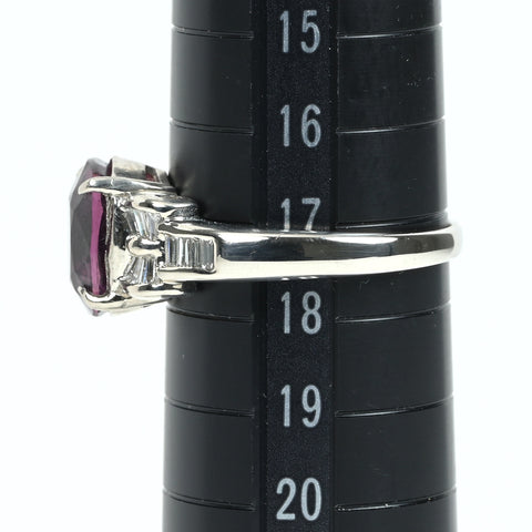 【中古】PT900 SPINELスピネルリング S4.46ct D0.31ct 8.9g #17.5