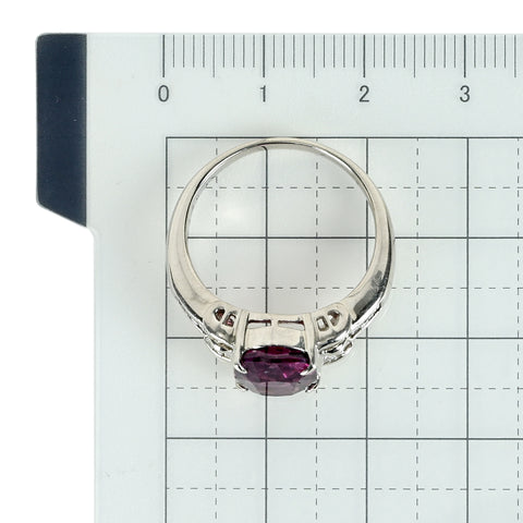 【中古】PT900 SPINELスピネルリング S4.46ct D0.31ct 8.9g #17.5