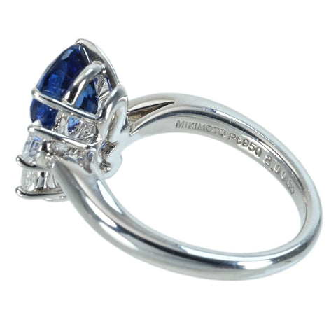 【中古】MIKIMOTO ミキモト PT950 SAPPHIRE RING マダガスカル産ロイヤルブルーサファイアリング S2.00ct D0.83ct GIA鑑別書 6.9g #11 ONE PRICE