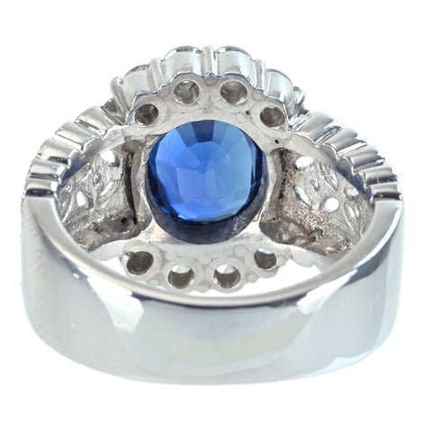 【中古】PT900 SAPPHIRE サファイアリング S2.564ct D0.86ct CGL鑑別書 15.0g #13