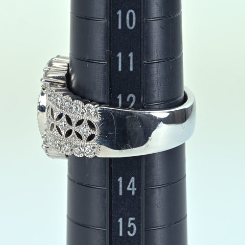 【中古】PT900 SAPPHIRE サファイアリング S2.564ct D0.86ct CGL鑑別書 15.0g #13