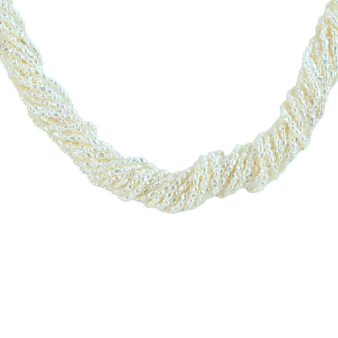 [Used] PT900 PEARL 18-strand Keshi pearl necklace, D0.07ct, 60.0g