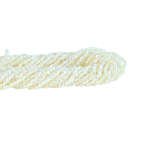 [Used] PT900 PEARL 18-strand Keshi pearl necklace, D0.07ct, 60.0g