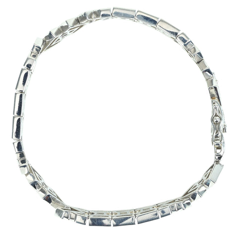 [Pre-owned] PT900 Diamond Bracelet, D8.83ct, 76.6g, 19.5cm 