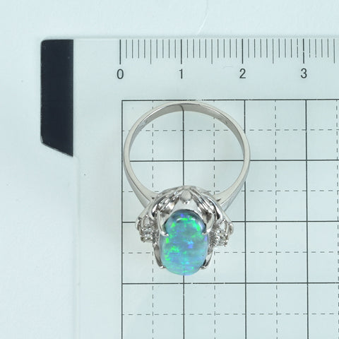 【中古】PT900　OPALブラックオパールリング BO3.74ct D0.14ct 7.4g #17