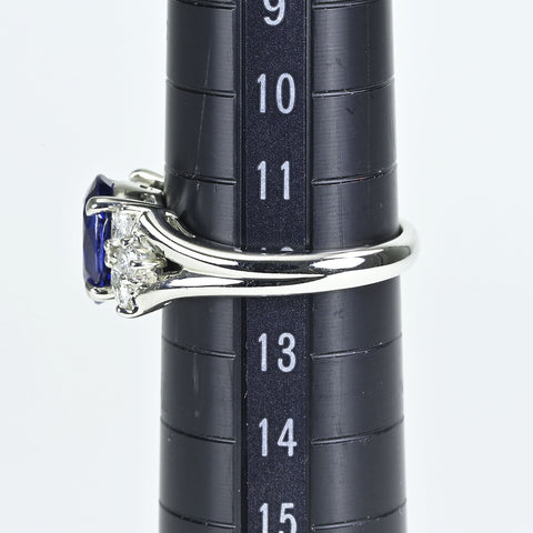 【中古】 PT900 SAPPHIREサファイアリング S2.76ct D0.36ct 6.8g #11.5