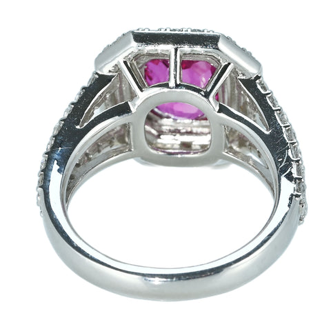 【中古】PT900 RUBY RING ルビーリング R3.374ct D1.45ct CGL鑑別書 12.7g #12
