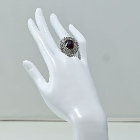 【中古】PT900 NO HEAT RUBY RING 非加熱ルビーリング R10.161ct D3.00 GIA 鑑別書21.7g #12.5