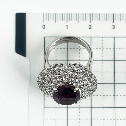 【中古】PT900 NO HEAT RUBY RING 非加熱ルビーリング R10.161ct D3.00 GIA 鑑別書21.7g #12.5