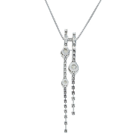 【Used】TASAKI PT850/PT900 DIAMOND PENDANT NECKLACE 1.553ct 1.161ct 0.527ct D1.18ct with Sorting Report 21.4g ONE PRICE