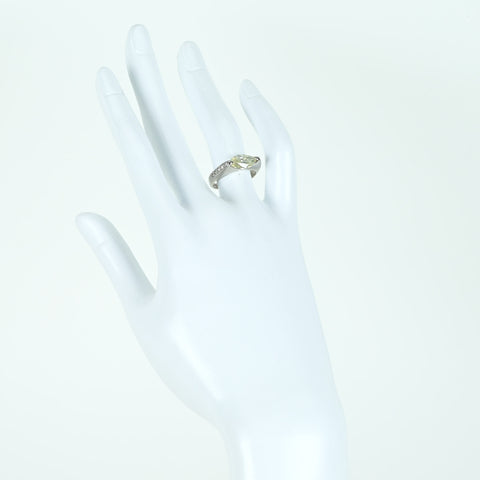 【中古】PT900 DIAMONDダイヤモンドリング 1.645ct D0.17ct 7.3g #11