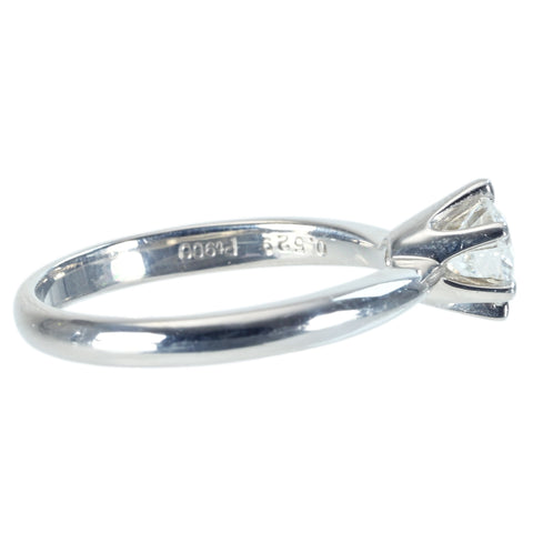 【中古】 Pt900 DIAMOND RING ダイヤモンドリング 0.529ct Gカラー VS1クラス Very Goodカット CGLソーティング 4.4g #11