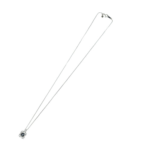 【中古】PT850/PT900 ALEXANDRITEアレキサンドライトペンダントネックレス A1.132ct D0.59ct 鑑別書 3.9g