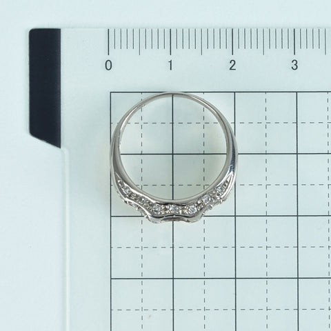 【中古】PT900 ALEXANDRITEアレキサンドライトリング A0.22ct D0.39ct ソーティング付き 5.0g #12.5