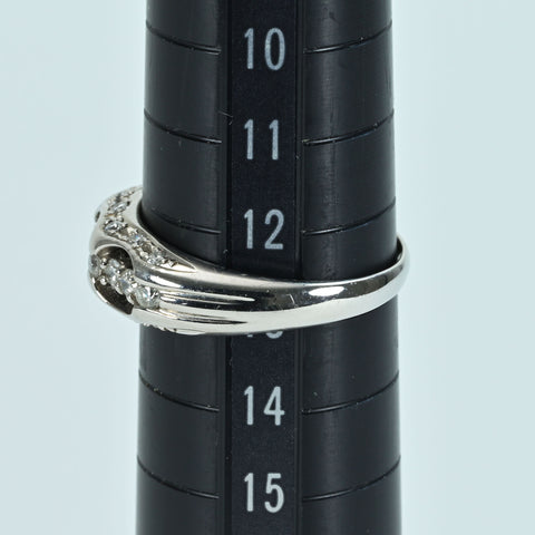 【中古】PT900 ALEXANDRITEアレキサンドライトリング A0.22ct D0.39ct ソーティング付き 5.0g #12.5