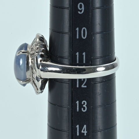 [Pre-owned] PT900 Star Sapphire Ring, SS4.13ct, D0.98ct, 7.2g, #12 