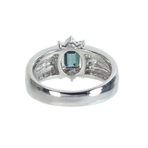 【中古】PT900 ALEXANDRITEアレキサンドライトリング A1.03ct D0.60ct ソーティング 8.3g #12
