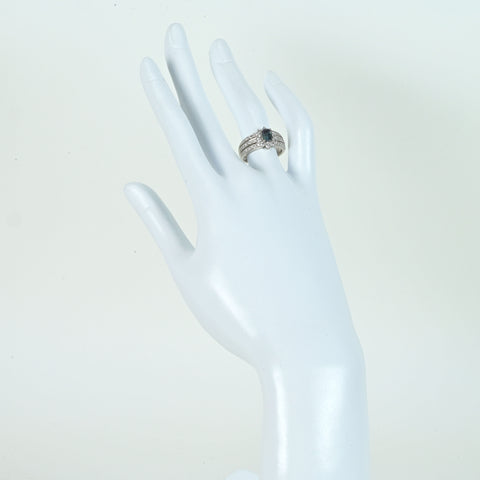 【中古】PT900 ALEXANDRITEアレキサンドライトリング A1.03ct D0.60ct ソーティング 8.3g #12