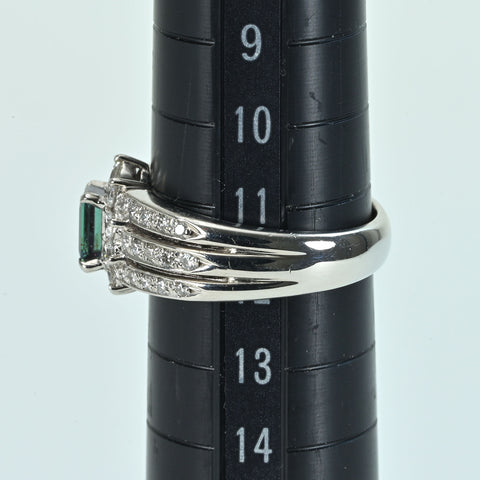 【中古】PT900 ALEXANDRITEアレキサンドライトリング A1.03ct D0.60ct ソーティング 8.3g #12