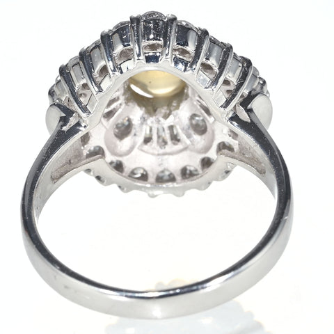 【中古】PT900 CATS EYE RING クリソベリルキャッツアイリング CE1.00ct D1.09ct 8.3g #10